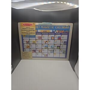 Melissa & Doug Monthly Magnetic Calendar 112 Magnets Wooden‎ NIP Brand New